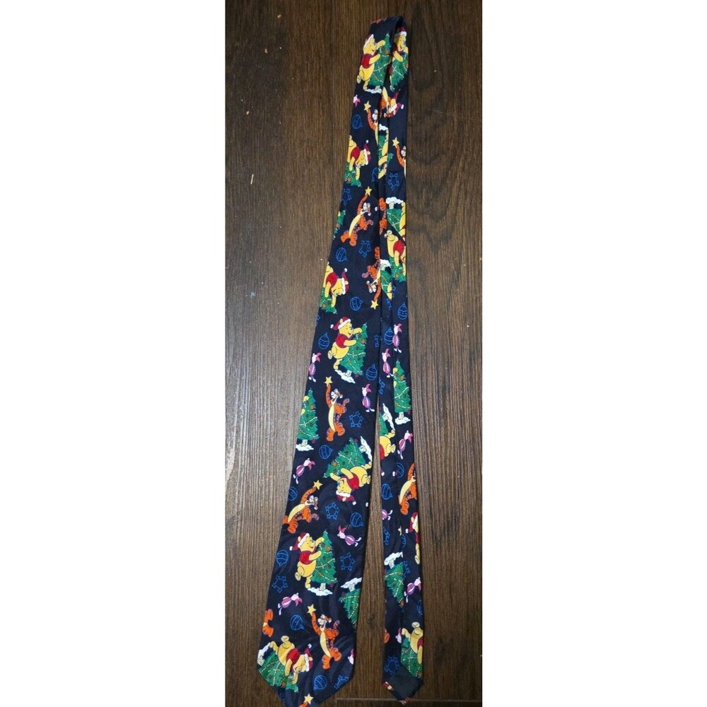 Winnie the Pooh Tigger Christmas Neck Tie Vintage Disney 1990s Christmas Holiday